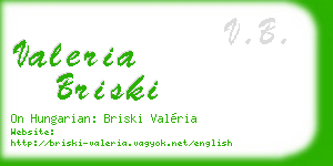 valeria briski business card