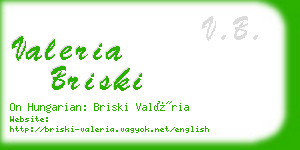 valeria briski business card